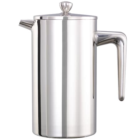 Service Ideas Coffee Press, 33.8 Ounce, Double wall Stainless Steel, Brushed PDWSA1000PS